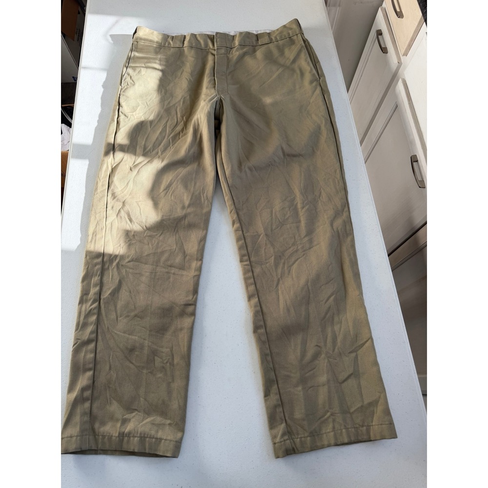 Dickies 874 Original Fit Work Pants Khaki 40x32 Mens Straight Leg Twill Chino